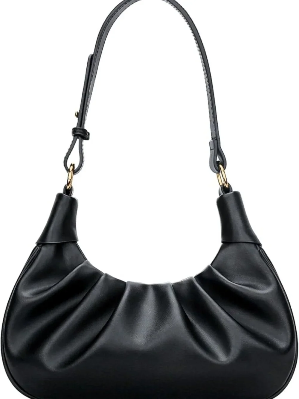 Crescent Ruched Mini Hobo Bag - Stylish Underarm Purse for Women, Chic Shoulder